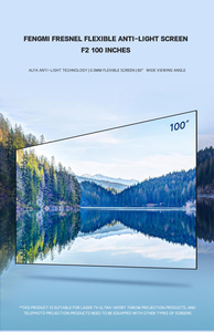 Écran ALR <span class=keywords><strong>Fresnel</strong></span> Formovie <span class=keywords><strong>Fengmi</strong></span> <span class=keywords><strong>Fresnel</strong></span> F2 SOFT 16:9 1.1gain pour projecteur à très courte focale, écran de projection ALR ultra-fin - Product Image 2