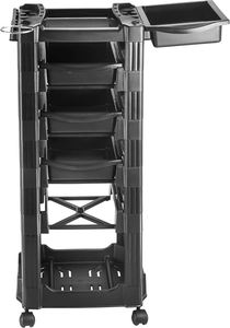 Chariot de Salon en Plastique à 4 Roues et 4 Tiroirs pour Coiffeurs, Barbiers, Salons de Beauté et de Tatouage - Écologique, Durable, Multifonctionnel - Product Image 3