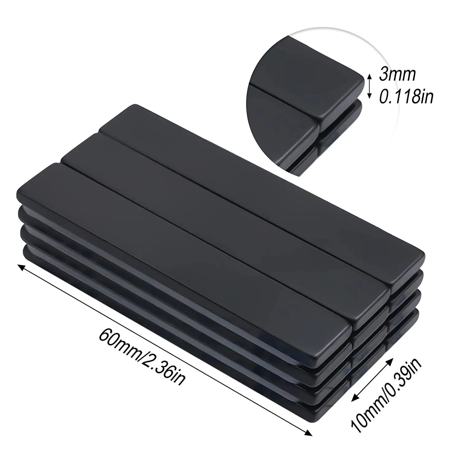 Epoxy Coated Magnets N52 Black Epoxy Coated Neodymium Ndfeb Block Magnets