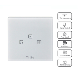 Tuya <span class=keywords><strong>Wifi</strong></span>制御タイマー壁スイッチ<span class=keywords><strong>Wifi</strong></span>スマートホームEuガラスTuyaカーテンスイッチ対応Alexa - Product Image 3