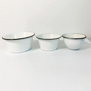 Embalagem de logotipo personalizado eco-amigável, cor branca, impressão de logotipo metal, esmalte de aço, conjunto de tigela para casa - Product Image 3