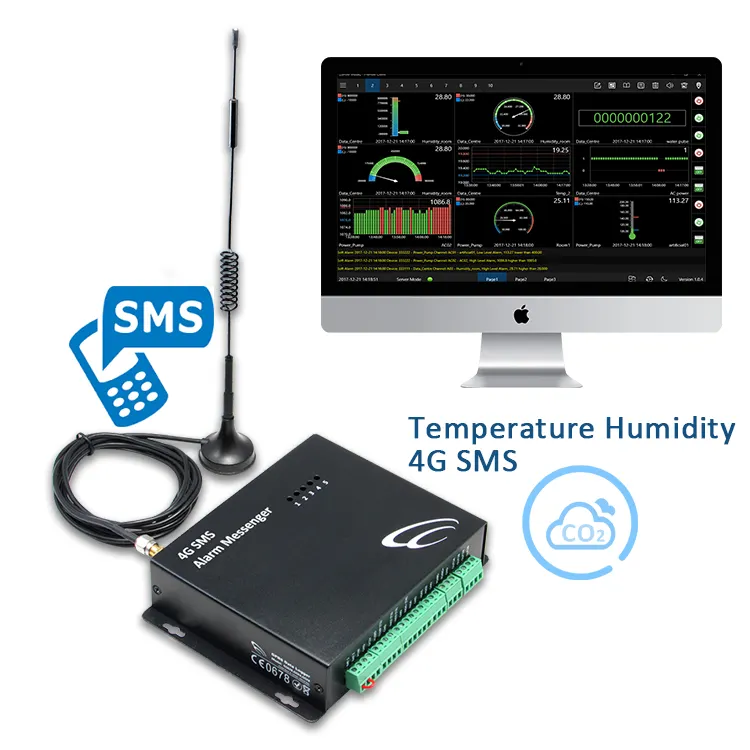 GSM4GアラームワイヤレスSMSウォーターポンプモーター家電オン/オフ制御温度湿度4GSMSデータロガー