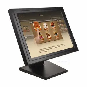 1024x768 LCD Monitor with Touch Panel 15 inch USB 5 Wire Resistive Touch Screen Monitor
