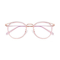 QUEJOEY Montura de gafas con orejas de gato estilo coreano para mujer, gafas ópticas con bloqueo de luz azul, listas para prescripción médica, ultraligeras