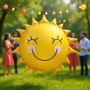 Globo metálico con diseño de cara de sol para fiesta, decoración de fiesta de 67x68 cm, para cumpleaños, graduación, celebración de días festivos - Product Image 2