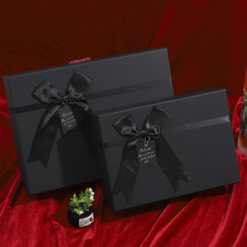 Black bow gift box