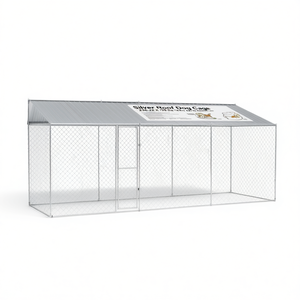 Cage pour chien Silver Roof 236,22 x 78,74 x 101,57 pouces, en métal durable, pour extérieur, pour grands chiens - Product Image 1
