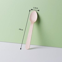 Cuillère à crème glacée en bois de différentes tailles pour vos gobelets en papier