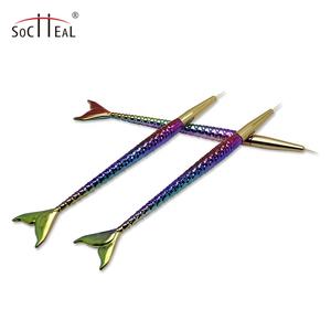 Yalixin แปรงทำเล็บ3ชิ้นด้ามอะคริลิครูปแบบไล่ระดับสีสุดหรู - Product Image 3