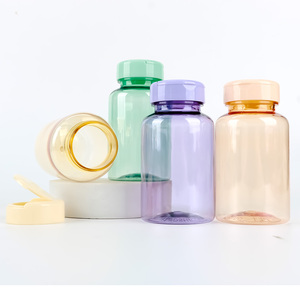 Envase de Cápsulas de Plástico PET Transparente y Colorido Personalizado, Botella Vacía de 150 ml para Productos de Salud con Tapa de Rosca - Product Image 1