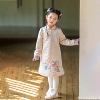 Nouvelle robe d'hiver pour filles, bon prix, jupe, vêtements pour enfants, costume de Style chinois Cheongsam