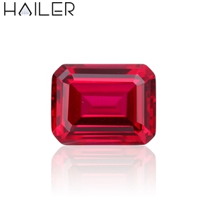 Accessoires de bijouterie : Pierre de rubis rouge sang de pigeon taille émeraude, rubis cultivé en laboratoire, <span class=keywords><strong>prix</strong></span> <span class=keywords><strong>au</strong></span> <span class=keywords><strong>gramme</strong></span> - Product Image 3