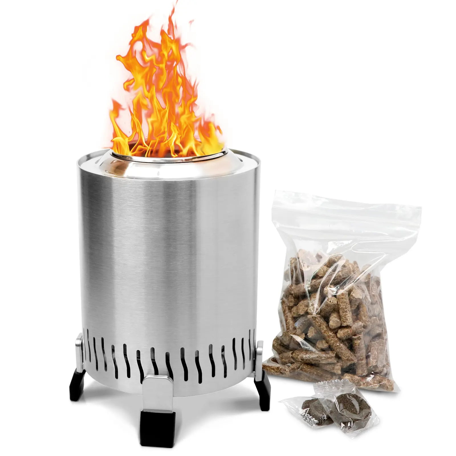 Falò pozzo del fuoco senza fumo stufa per esterni in acciaio inox caminetti a legna Stand portatile falò