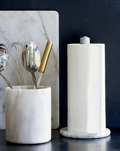 Servilletero de mármol blanco para encimera de cocina - Product Image 3