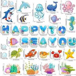 Imanes de Refrigerador con Diseño de Animales Marinos, Decoraciones para Puertas, Adhesivos Magnéticos para Refrigerador con Temática Oceánica de Verano, Imanes de Peces y Corales para el Hogar - Product Image 2