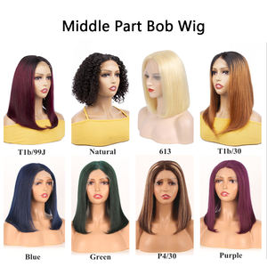 Peluca de Bob corto ondulado de encaje de grado superior, peluca con malla frontal de cabello brasileño de 10-12 pulgadas, peluca de cabello humano real sin procesar Virgen Remy 100% - Product Image 6