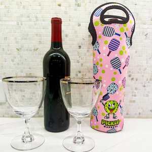 Neoprene Cooler Bag Wine Bottle Tote Champagne <b>Gifts</b>,Cute Pickleball <b>Gift</b> - Product Image 5