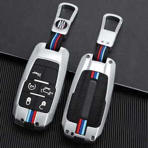 Coque de clé à distance en métal dur en alliage de zinc Housse de <span class=keywords><strong>porte</strong></span>-clés avec <span class=keywords><strong>porte</strong></span>-clés en métal compatible avec <span class=keywords><strong>Dodge</strong></span> - Product Image 4