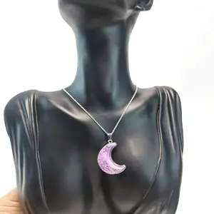 Großhandel natürliches Minikleinherz Kristall-Halsband klares Quarz-Herz Anhänger Halskette für Damen Edelstein-Schmuck