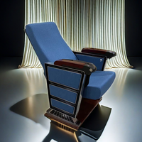 Sièges de gradin de l'auditorium sièges de salle de cinéma chaise de conférence pliante en tissu en aluminium inclinable chaises de dossier universitaire
