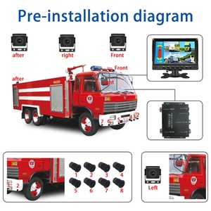 Moniteur de voiture VEER 7 pouces avec connecteurs DC et AV 12V 24V, écran LCD vidéo pour camion, bus, rétroviseur, caméra de recul, affichage de stationnement - Product Image 2