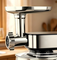 Robot pâtissier électrique en acier inoxydable avec bol mélangeur 6 vitesses, fonctions pétrissage, hachage de viande et extraction de jus