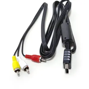 PS2影音电缆线1.8米音频视频分量电缆线3 RCA电视引线PS1/PS2/PS3游戏控制台影音电缆