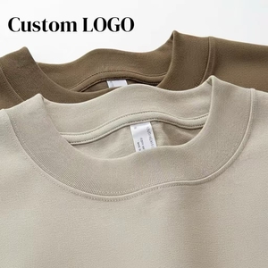 T-shirt personnalisé en tricot brillant uni, t-shirt formel imprimé pour homme, 100% coton, 240g, de qualité supérieure - Product Image 1