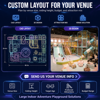 Laberinto de Aventuras Comercial Interior con Tobogán y Descenso, Diseño Personalizado para Proyectos FEC, Certificación CE y ASTM