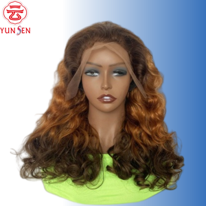 <span class=keywords><strong>Perruque</strong></span> frontale complète bouclée et rebondissante en cheveux humains, densité 220 % - Product Image 4