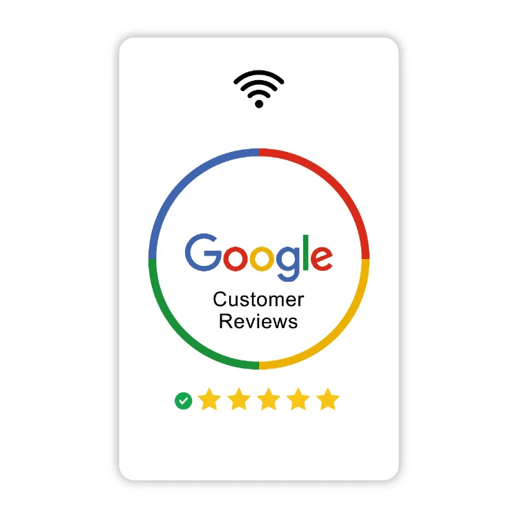 Chip de impresión personalizado Google Reviews tap Review Card Nfc 213 215 216 Google play Gift PVC Review NFC Card