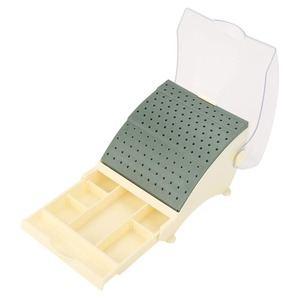 Kits de Cuidado para Fresas Dentales, Caja de Desinfección Dental con 142 Orificios, Bloque Organizador para Fresas y Brocas con Cajón Extraíble - Product Image 1