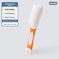 Brosse de nettoyage polyvalente à long manche - Poils en nylon doux pour nettoyer les vêtements, les chaussures, les sols et les chambres d'hôtel
