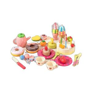 Bois éducation Puzzle pâtisserie jouets ensemble lapin gâteau ensemble simulé après-midi thé enfants jouant maison en bois gâteau jouets - Product Image 6
