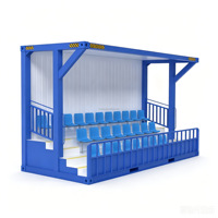 Tribune modulaire préfabriquée en conteneur, gradins portables pour stade de football, sièges de stade temporaire pour spectateurs, CTN-64
