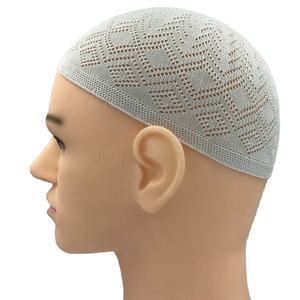 2023 оптовая продажа, вязаные хлопковые купольные шапки ручной работы, вязаные мусульманские молитвенные тюрбаны Kufi - Product Image 1