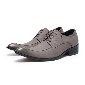Zapatos Formales de Negocios de Estilo Británico Versátiles y a la Moda para Hombre, de Cuero, con Punta en Pico, con Cordones, Acabado Mate, Cómodos y Transpirables - Product Image 1