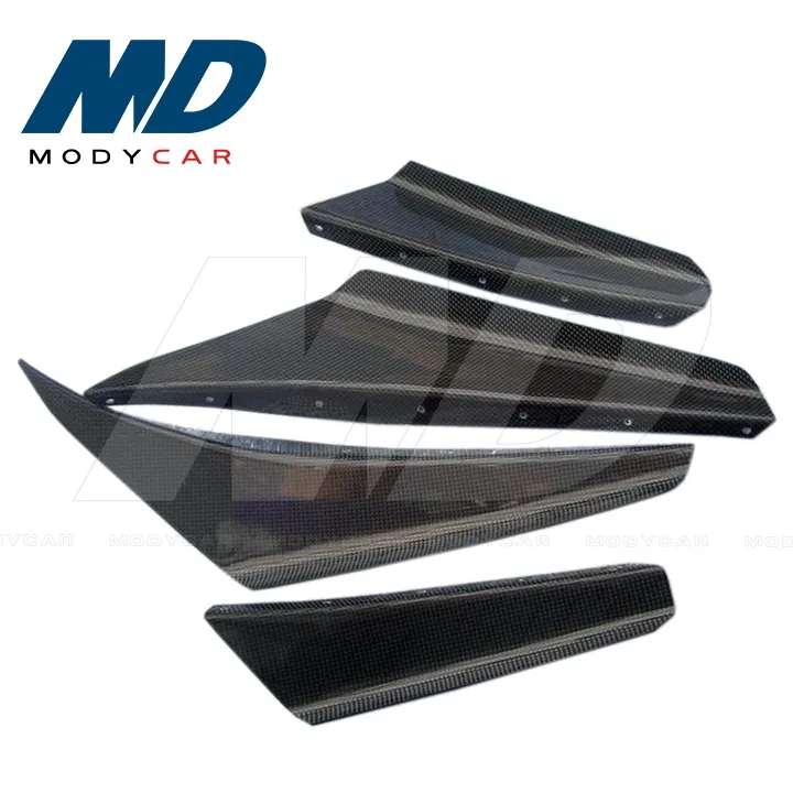 Modycar-parachoques delantero de fibra de carbono, Canards, para Mitsubishi Lancer Evolution Evo 5, 1998-1999, 4 Uds.