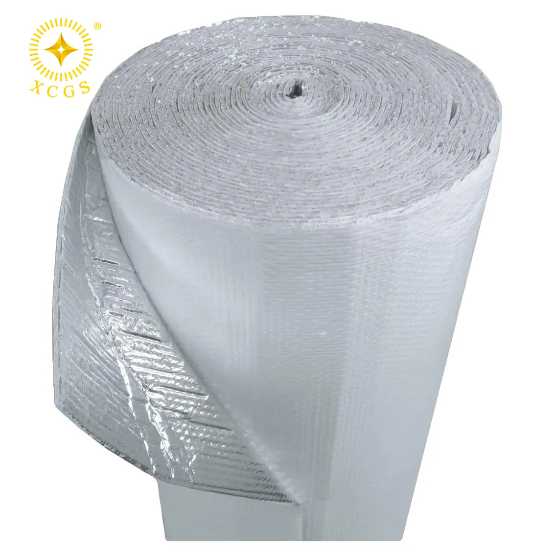 Ukuran kustom Foil putih gelembung ganda reflektif aluminium Foil termal penghalang uap gulungan isolasi atap termal