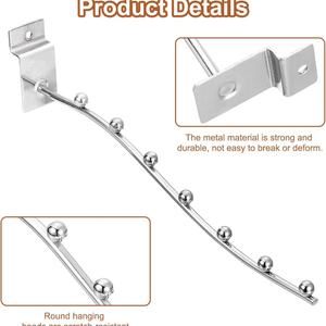 Crochets de présentation en métal pour panneaux rainurés EWANG, crochets cascade pour vêtements - Product Image 3