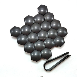 Capuchons d'écrou <span class=keywords><strong>de</strong></span> <span class=keywords><strong>roue</strong></span> gris 21mm avec clips <span class=keywords><strong>pour</strong></span> BYD Toyota Mercedes-Benz Audi - Product Image 1