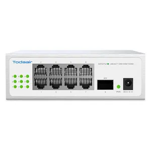 Hot Sale Unmanaged Indoor 8 Ports 1000mbps Full Gigabit And SFP Uplink Industrial Poe Network Switch For Network Device