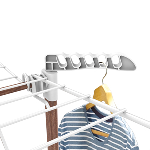 Colgador de ropa de lujo de 24m, estante plegable para secar ropa, secador de suelo de dos capas, caballo con rueda - Product Image 3