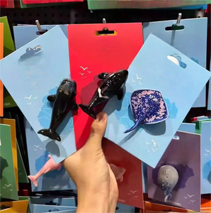 Vente en gros <span class=keywords><strong>de</strong></span> poissons marins marins marins côtiers animaux en résine artisanat requin et dauphin aimants pour réfrigérateur figurines souvenirs - Product Image 6