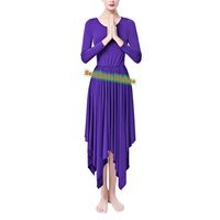 Vêtements de scène Robe femme pour Performance Wear Robe de louange Costume d'église Robe de danse liturgique