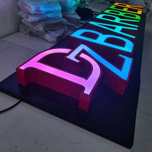 <span class=keywords><strong>Enseigne</strong></span> lumineuse personnalisée 3D à LED Letreros pour salon de coiffure, publicité, logo, <span class=keywords><strong>enseigne</strong></span> lumineuse extérieure pour salon de coiffure, éclairage LED pour entreprise - Product Image 4
