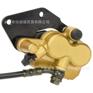 Gold Rear Hydraulic Disc <b>Brake</b> <b>Caliper</b> Foot <b>Brake</b> Pump Assembly for Off-road Motorcycle 110/125cc Little Eagle CRF50/70 - Product Image 3