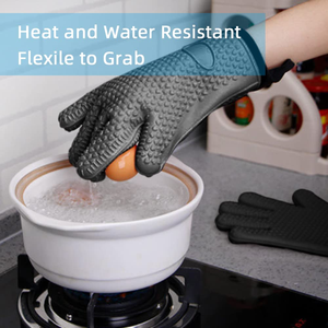 Hot Selling 5 Fingers Thicken Heat Resistant <b>Silicone</b> Grill Glove for Kitchen - Product Image 6