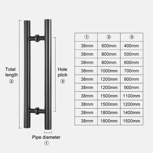 Grade-304 Stainless Steel Push Pull <b>Door</b> Handle <b>Barn</b> <b>Door</b> Pull Handle Mirror-Polished Glass Pulls - Product Image 6