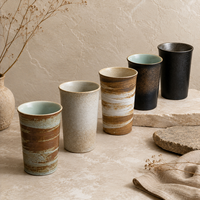 Tasse à café en céramique artisanale de Dehua 350 ml, en grès haute qualité, compatible micro-ondes et lave-vaisselle, finition mate Wabi-Sabi